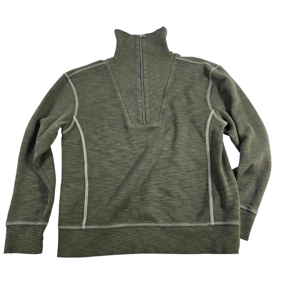Tommy Bahama‎ Men's Green Pima Cotton Blend Quarter Zip Pullover M